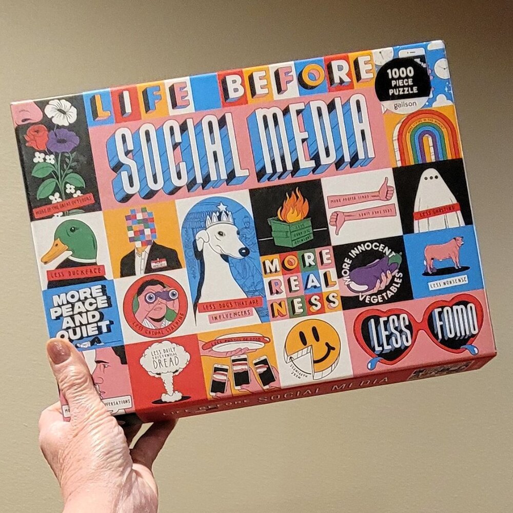 LIFE BEFORE SOCIAL MEDIA by Galison JIGSAW PUZZLE 1000 pieces